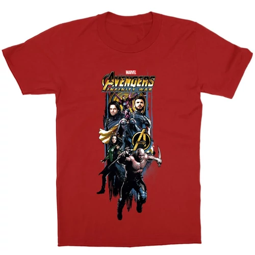 Piros Bosszúállók gyerek rövid ujjú póló - Infinity War Stripe