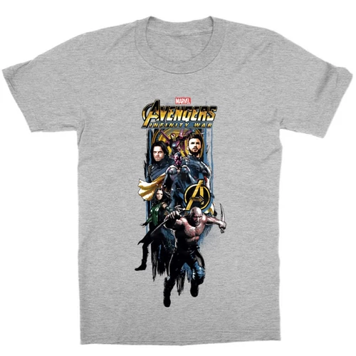 Sportszürke Bosszúállók gyerek rövid ujjú póló - Infinity War Stripe