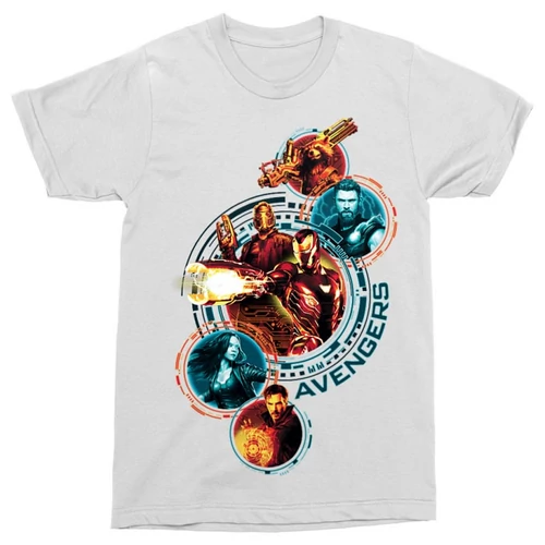 Fehér Bosszúállók férfi rövid ujjú póló - Infinity War Team 