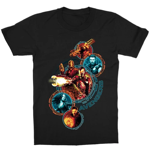 Fekete Bosszúállók gyerek rövid ujjú póló - Infinity War Team