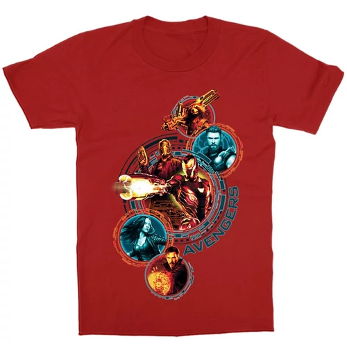 Piros Bosszúállók gyerek rövid ujjú póló - Infinity War Team