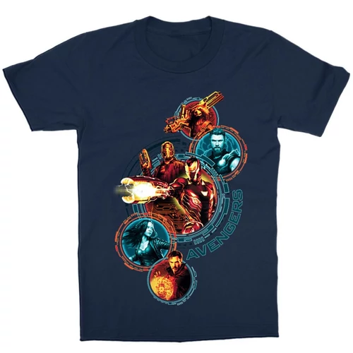 Sötétkék Bosszúállók gyerek rövid ujjú póló - Infinity War Team