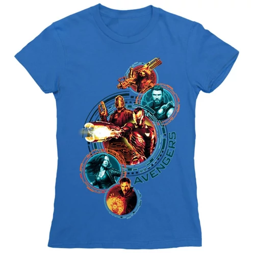 Királykék Bosszúállók női rövid ujjú póló - Infinity War Team