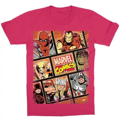 Pink Marvel gyerek rövid ujjú póló - Marvel Comics hősök