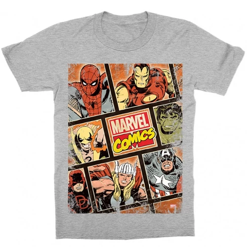Sportszürke Marvel gyerek rövid ujjú póló - Marvel Comics hősök