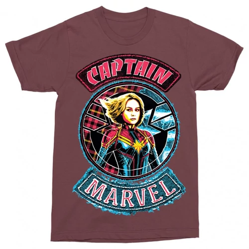 Bordó Marvel Kapitány férfi rövid ujjú póló