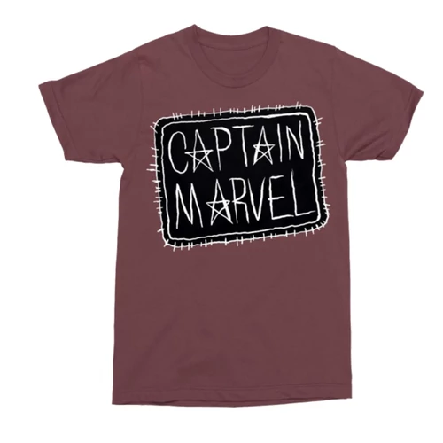 Bordó Marvel Kapitány férfi rövid ujjú póló