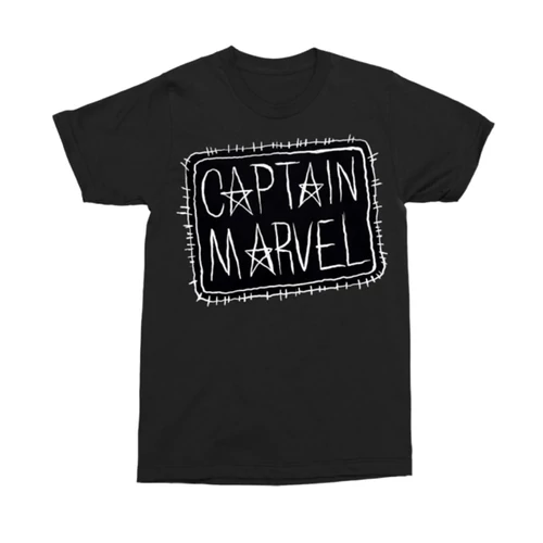 Fekete Marvel Kapitány férfi rövid ujjú póló