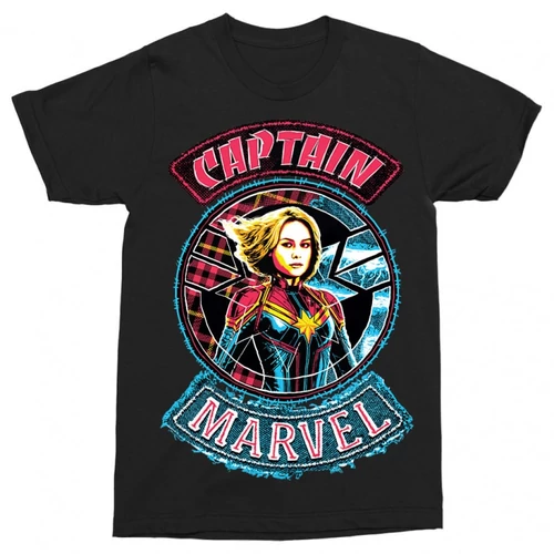 Fekete Marvel Kapitány férfi rövid ujjú póló