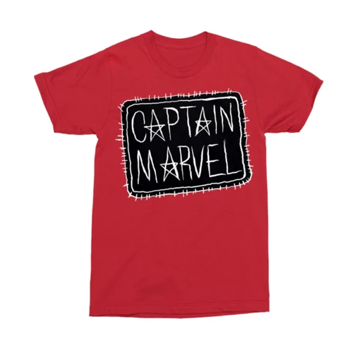 Piros Marvel Kapitány férfi rövid ujjú póló