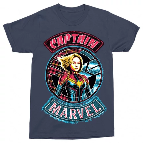 Sötétkék Marvel Kapitány férfi rövid ujjú póló