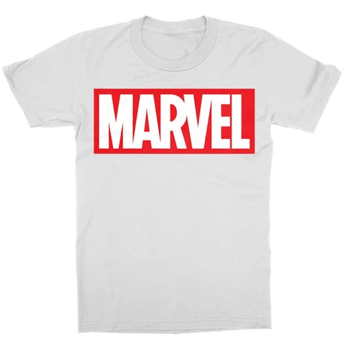 Fehér Marvel logó gyerek rövid ujjú póló