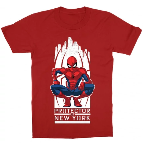 Piros Pókember gyerek rövid ujjú póló - Protector of New York