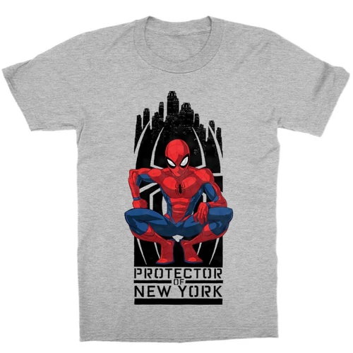 Sportszürke Pókember gyerek rövid ujjú póló - Protector of New York