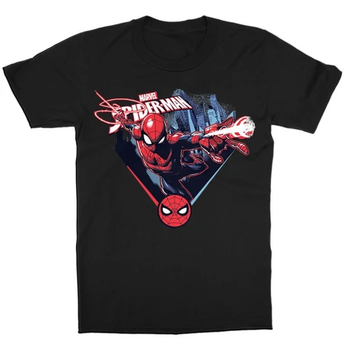 Fekete Pókember gyerek rövid ujjú póló - Spider-Man Jump