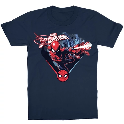 Sötétkék Pókember gyerek rövid ujjú póló - Spider-Man Jump