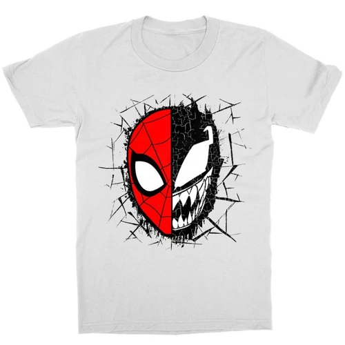 Fehér Pókember gyerek rövid ujjú póló - Spider-Man vs Venom