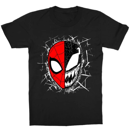Fekete Pókember gyerek rövid ujjú póló - Spider-Man vs Venom