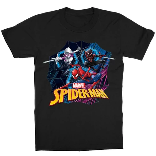 Fekete Pókember gyerek rövid ujjú póló - Spider-Man Comics