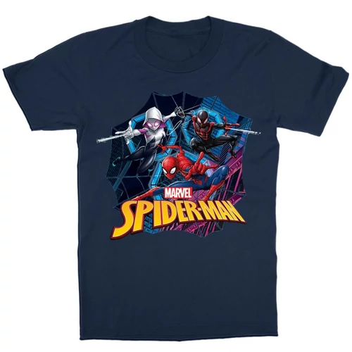 Sötétkék Pókember gyerek rövid ujjú póló - Spider-Man Comics