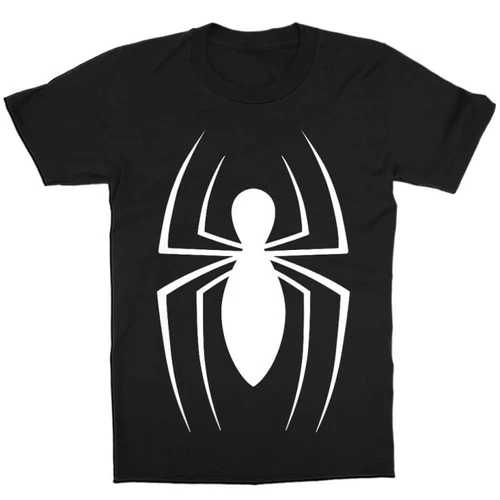 Fekete Pókember gyerek rövid ujjú póló - Spider Logo