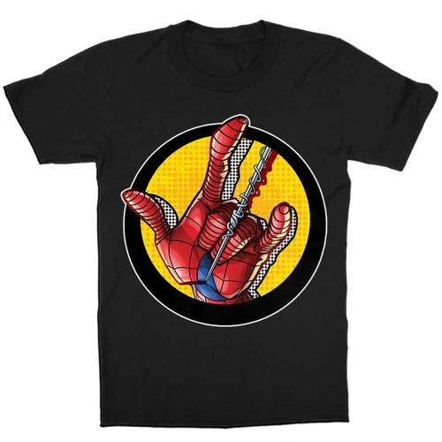 Fekete Pókember gyerek rövid ujjú póló - Spider-Man Hand