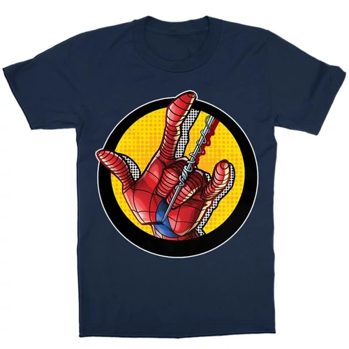 Sötétkék Pókember gyerek rövid ujjú póló - Spider-Man Hand