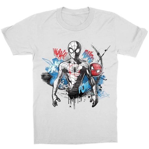 Fehér Pókember gyerek rövid ujjú póló - Spider-Man Paint