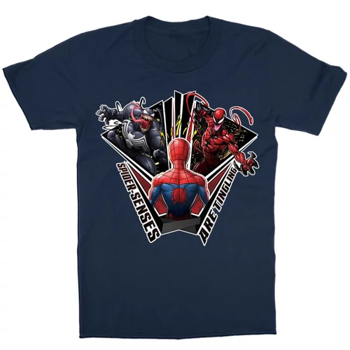 Sötétkék Pókember gyerek rövid ujjú póló - Spider Sense