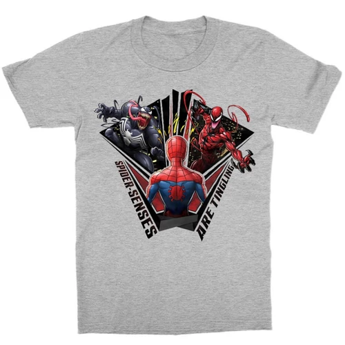 Sportszürke Pókember gyerek rövid ujjú póló - Spider Sense