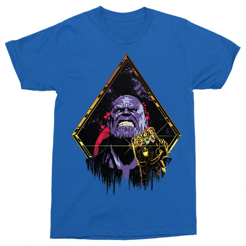 Királykék Marvel Thanos férfi rövid ujjú póló - Thanos Univerzum