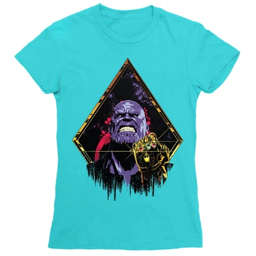 Atollkék Marvel Thanos női rövid ujjú póló - Thanos Univerzum