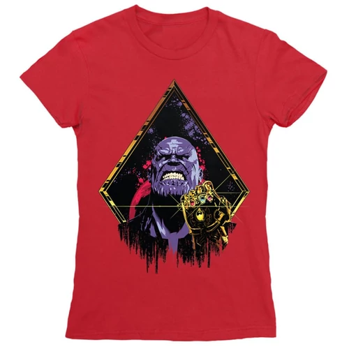 Piros Marvel Thanos női rövid ujjú póló - Thanos Univerzum