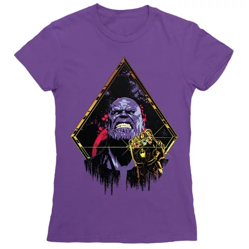 Sötétlila Marvel Thanos női rövid ujjú póló - Thanos Univerzum
