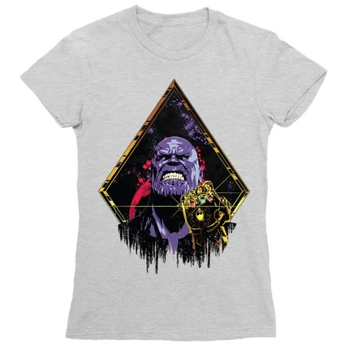 Sportszürke Marvel Thanos női rövid ujjú póló - Thanos Univerzum