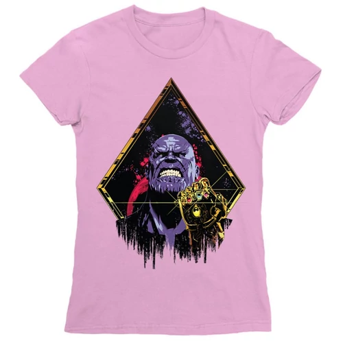 Világos rózsaszín Marvel Thanos női rövid ujjú póló - Thanos Univerzum