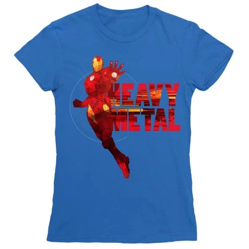 Királykék Bosszúállók Vasember női rövid ujjú póló - Heavy metal