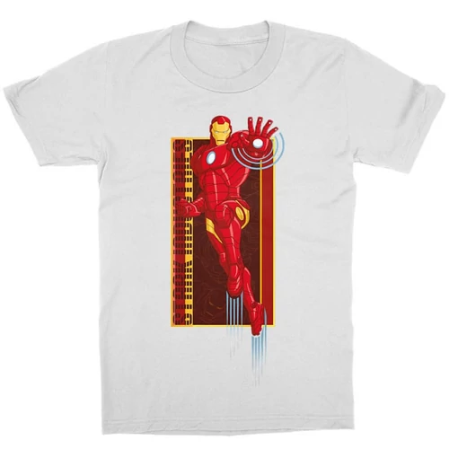 Fehér Bosszúállók Vasember gyerek rövid ujjú póló - Stark Industries