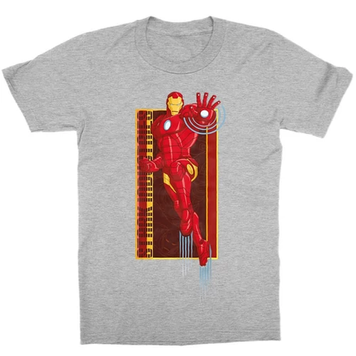 Sportszürke Bosszúállók Vasember gyerek rövid ujjú póló - Stark Industries