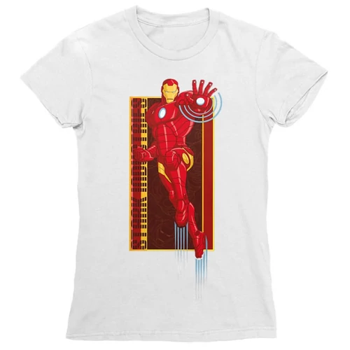 Fehér Bosszúállók Vasember női rövid ujjú póló - Stark Industries