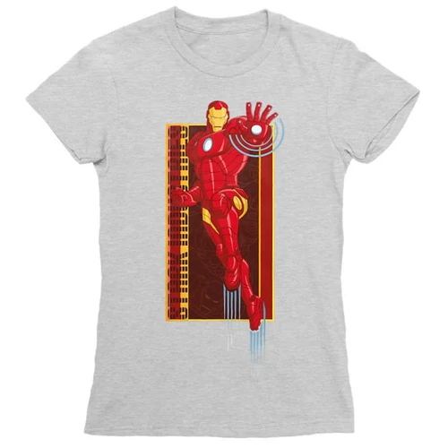 Sportszürke Bosszúállók Vasember női rövid ujjú póló - Stark Industries