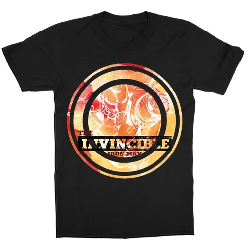Fekete Bosszúállók Vasember gyerek rövid ujjú póló - The invincible