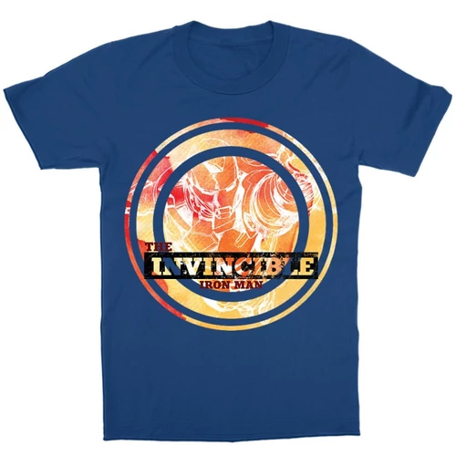 Királykék Bosszúállók Vasember gyerek rövid ujjú póló - The invincible