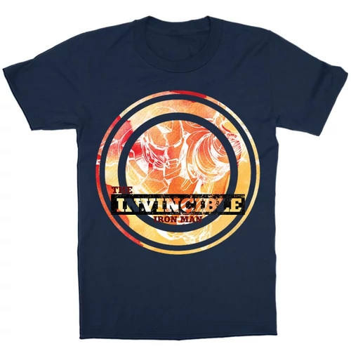 Sötétkék Bosszúállók Vasember gyerek rövid ujjú póló - The invincible