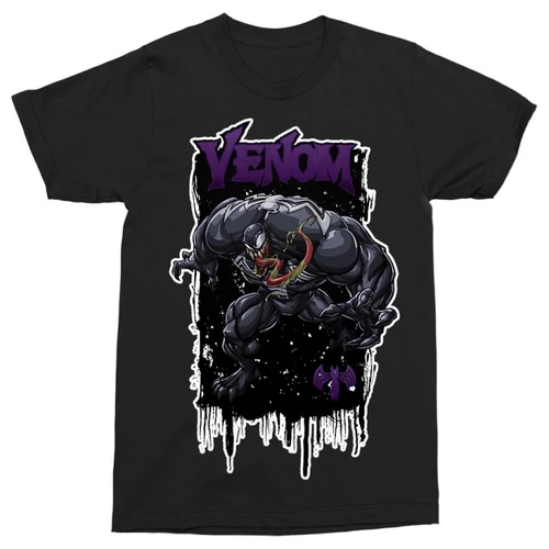 Fekete Venom férfi rövid ujjú póló
