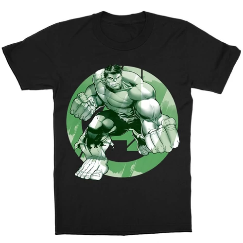 Fekete Bosszúállók gyerek rövid ujjú póló - Hulk Avengers Logo