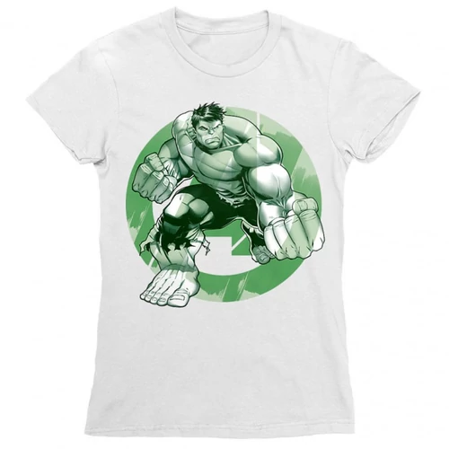 Fehér Bosszúállók női rövid ujjú póló - Hulk Avengers Logo