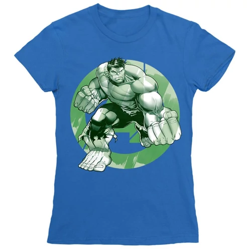 Királykék Bosszúállók női rövid ujjú póló - Hulk Avengers Logo