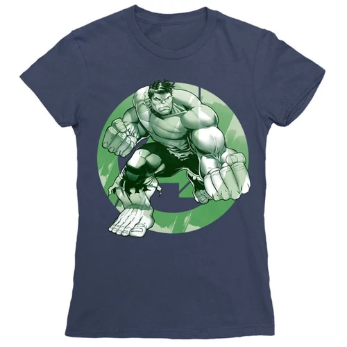 Sötétkék Bosszúállók női rövid ujjú póló - Hulk Avengers Logo
