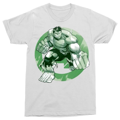 Fehér Bosszúállók férfi rövid ujjú póló - Hulk Avengers Logo